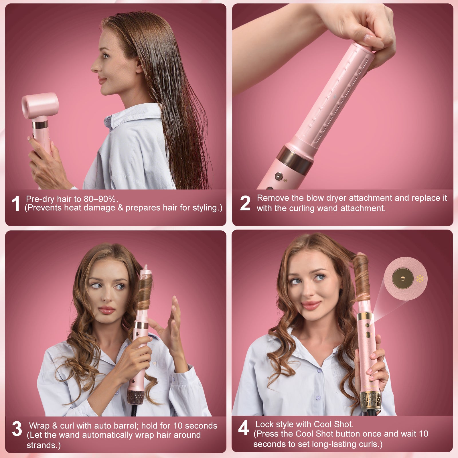 Mythsight StyleVibe 6-in-1 Air Styler, Hair Dryer & Blow Dryer